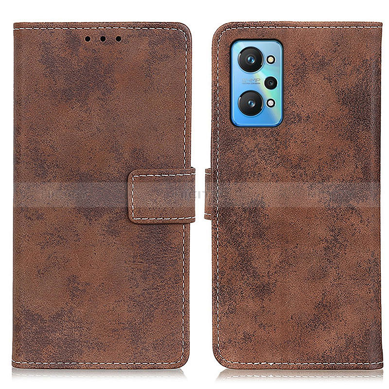 Funda de Cuero Cartera con Soporte Carcasa D05Y para Realme GT2 5G Marron