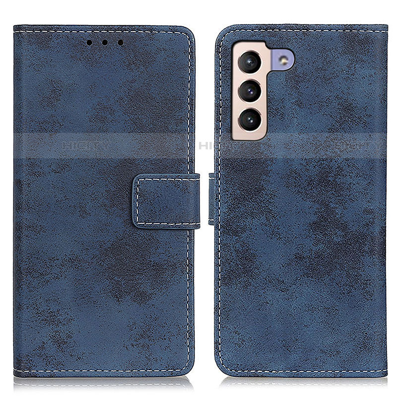 Funda de Cuero Cartera con Soporte Carcasa D05Y para Samsung Galaxy S21 Plus 5G Azul