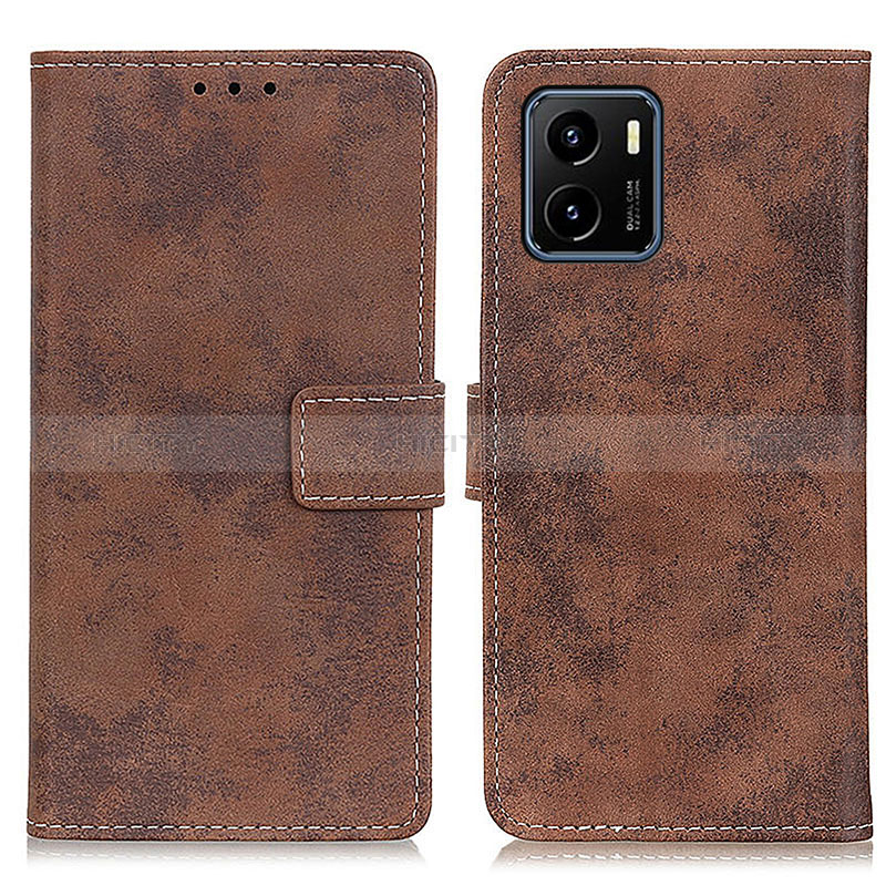 Funda de Cuero Cartera con Soporte Carcasa D05Y para Vivo Y01 Marron