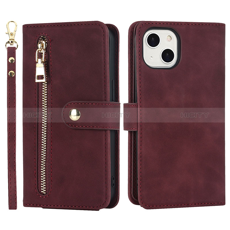 Funda de Cuero Cartera con Soporte Carcasa D06T para Apple iPhone 13