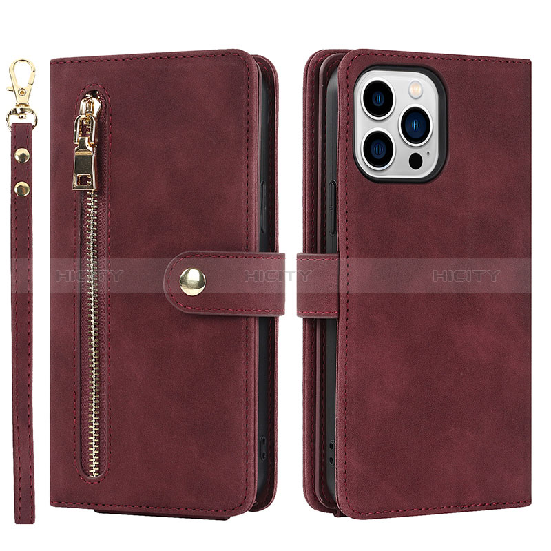 Funda de Cuero Cartera con Soporte Carcasa D06T para Apple iPhone 13 Pro Max