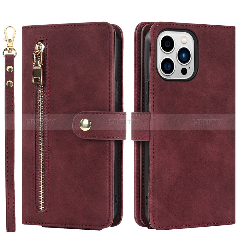 Funda de Cuero Cartera con Soporte Carcasa D06T para Apple iPhone 16 Pro