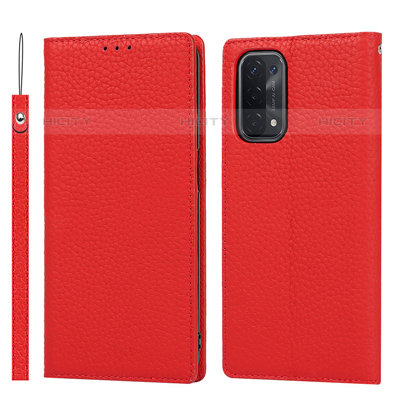 Funda de Cuero Cartera con Soporte Carcasa D06T para OnePlus Nord N200 5G Rojo