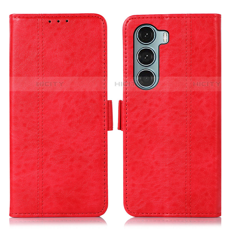 Funda de Cuero Cartera con Soporte Carcasa D06Y para Motorola Moto Edge S30 5G Rojo