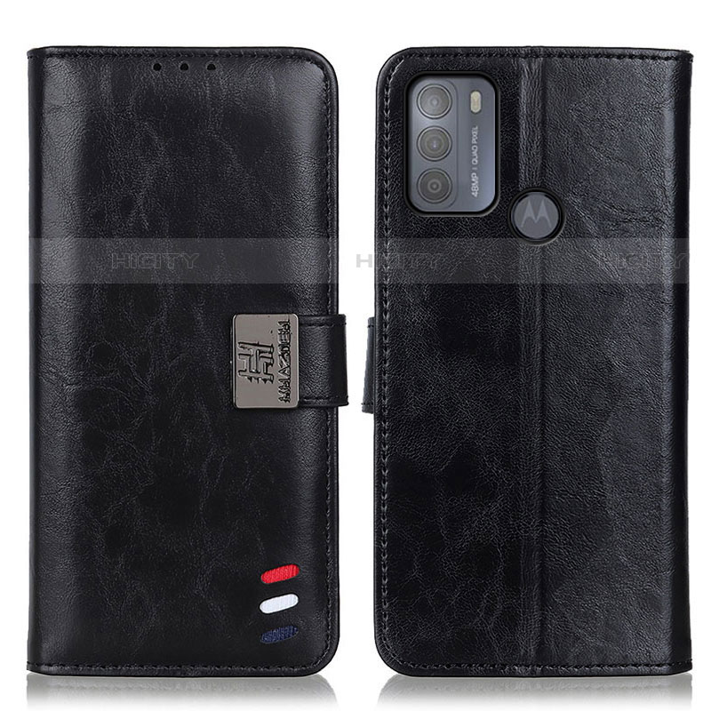 Funda de Cuero Cartera con Soporte Carcasa D06Y para Motorola Moto G50 Negro