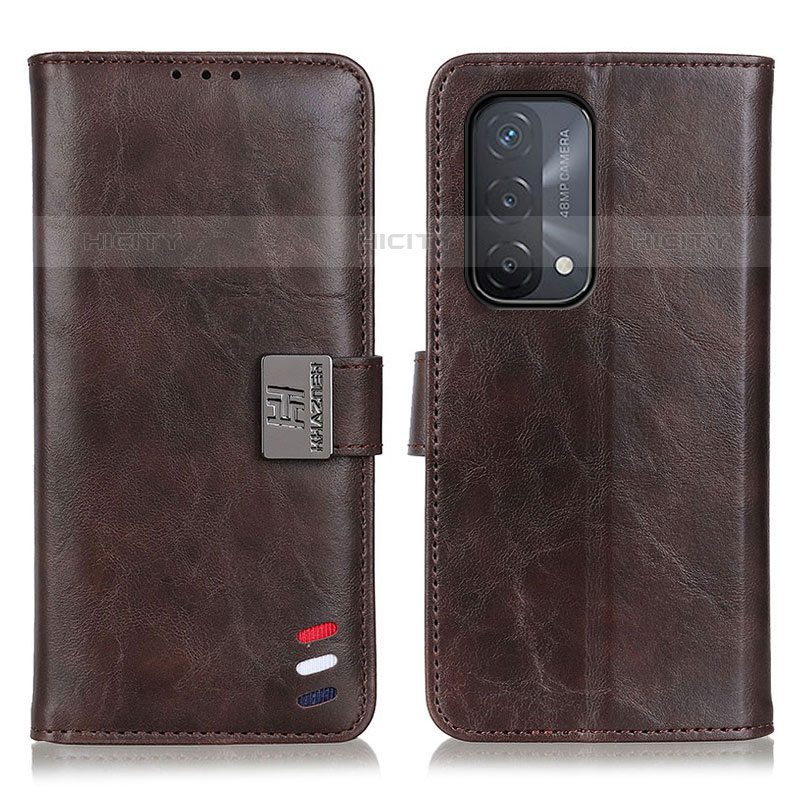 Funda de Cuero Cartera con Soporte Carcasa D06Y para OnePlus Nord N200 5G Marron