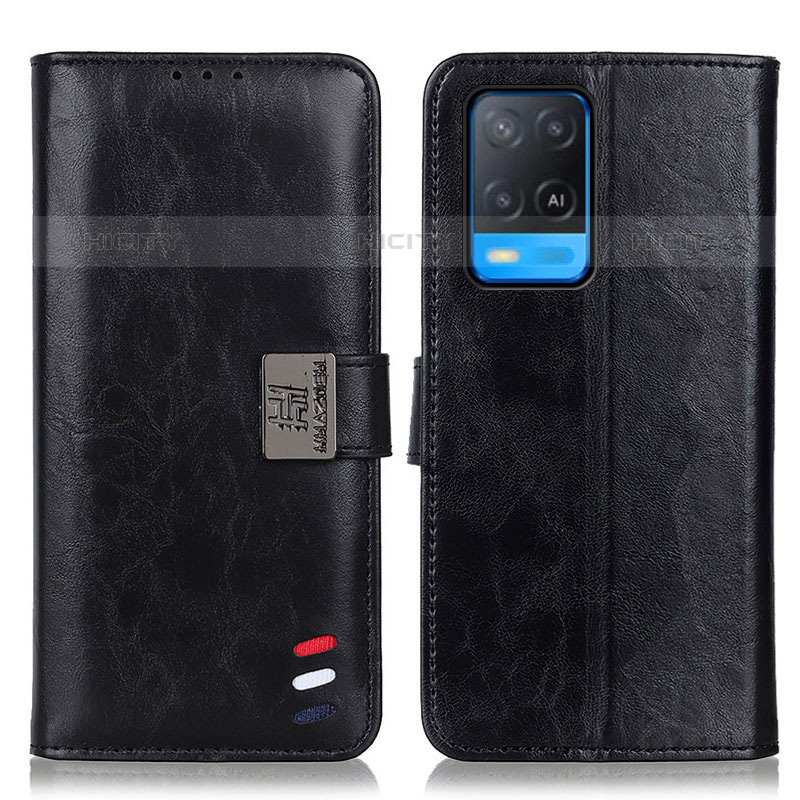 Funda de Cuero Cartera con Soporte Carcasa D06Y para Oppo A54 4G Negro