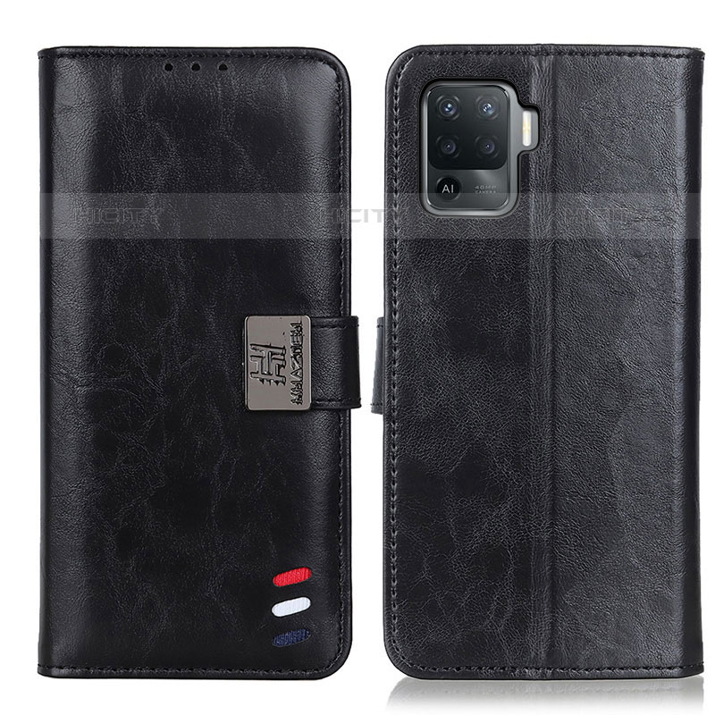 Funda de Cuero Cartera con Soporte Carcasa D06Y para Oppo A94 4G Negro