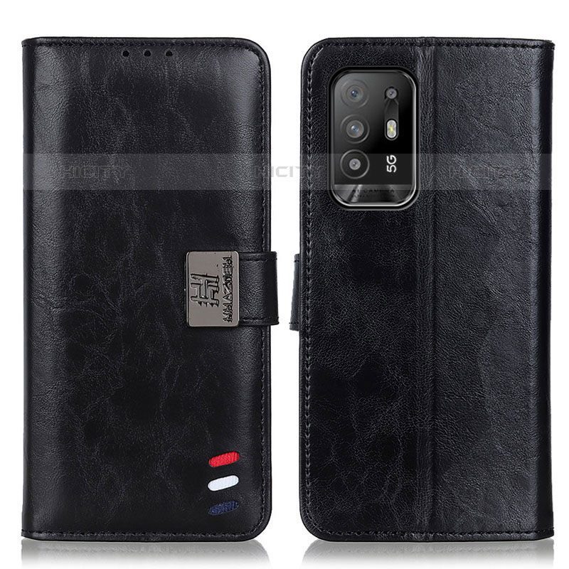 Funda de Cuero Cartera con Soporte Carcasa D06Y para Oppo Reno5 Z 5G Negro