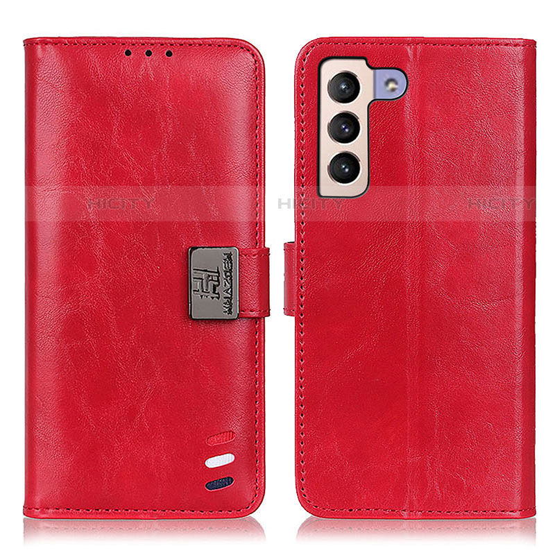 Funda de Cuero Cartera con Soporte Carcasa D06Y para Samsung Galaxy S21 Plus 5G Rojo