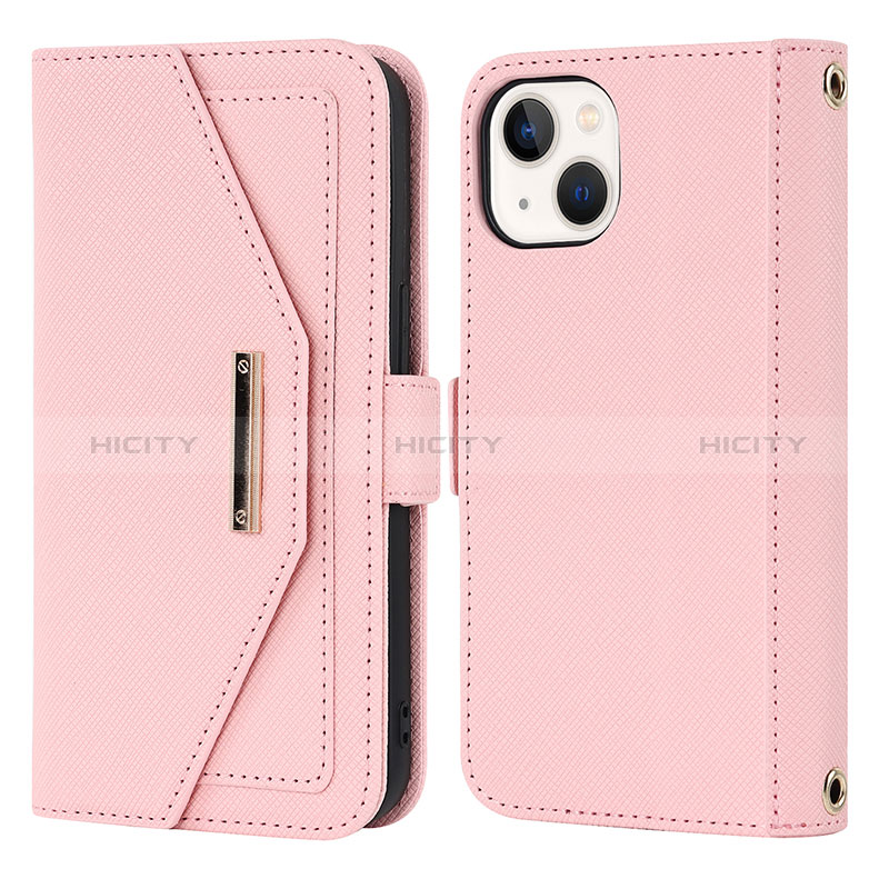 Funda de Cuero Cartera con Soporte Carcasa D07T para Apple iPhone 14 Plus