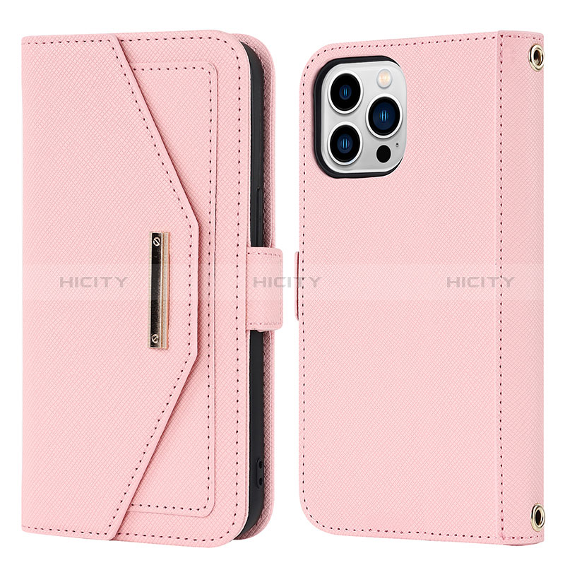 Funda de Cuero Cartera con Soporte Carcasa D07T para Apple iPhone 16 Pro Max