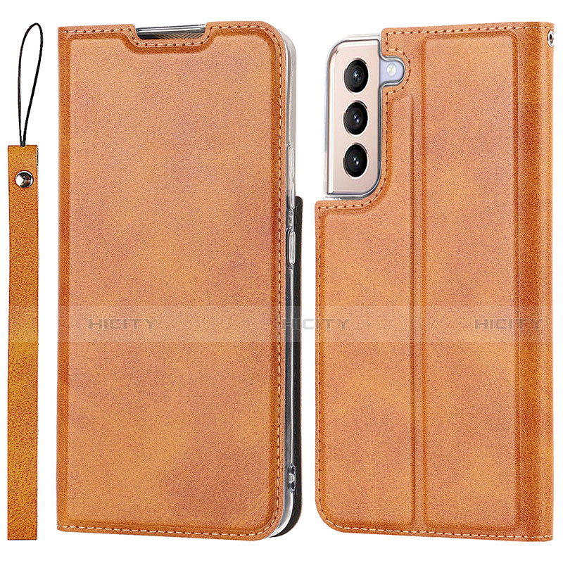 Funda de Cuero Cartera con Soporte Carcasa D07T para Samsung Galaxy S21 5G Marron