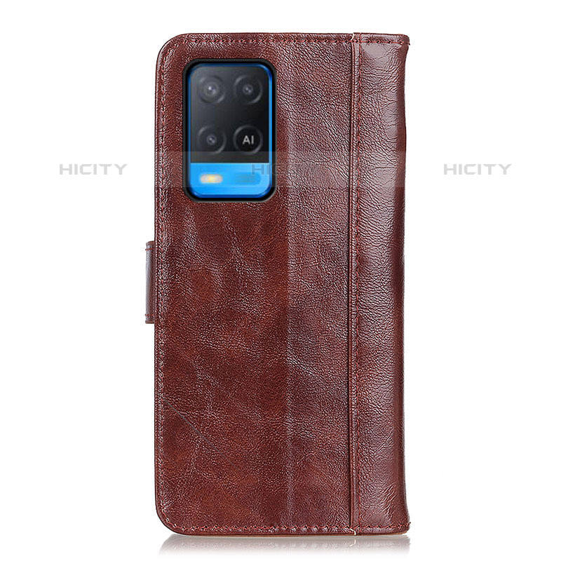 Funda de Cuero Cartera con Soporte Carcasa D07Y para Oppo A54 4G Marron