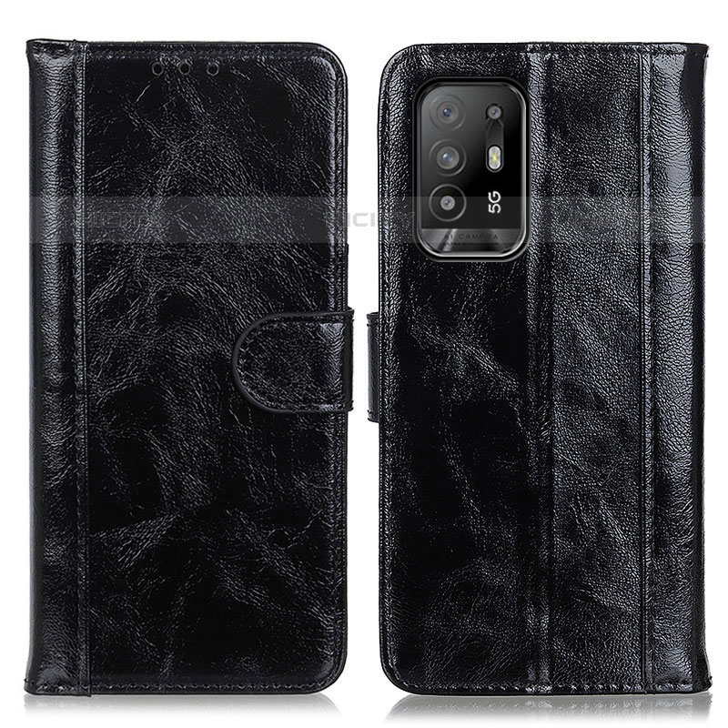 Funda de Cuero Cartera con Soporte Carcasa D07Y para Oppo A94 5G Negro