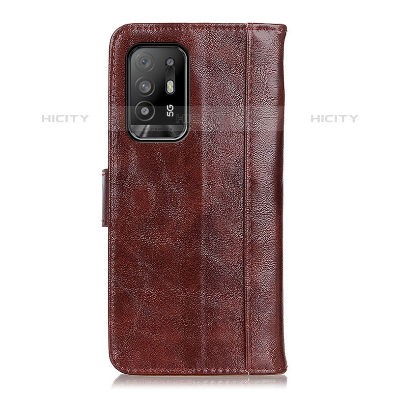 Funda de Cuero Cartera con Soporte Carcasa D07Y para Oppo F19 Pro+ Plus 5G Marron