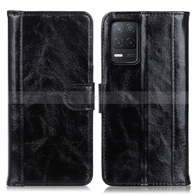 Funda de Cuero Cartera con Soporte Carcasa D07Y para Realme 8 5G Negro