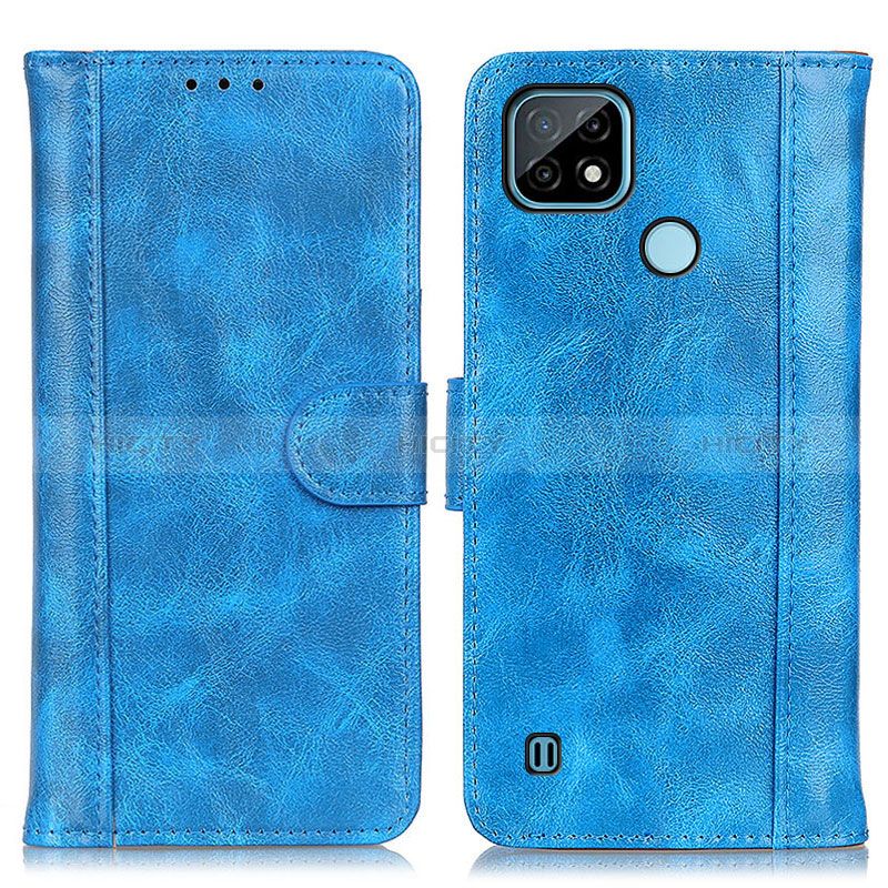 Funda de Cuero Cartera con Soporte Carcasa D07Y para Realme C21