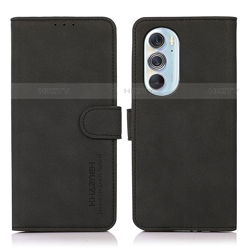 Funda de Cuero Cartera con Soporte Carcasa D08Y para Motorola Moto Edge Plus (2022) 5G Negro