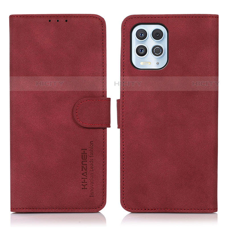 Funda de Cuero Cartera con Soporte Carcasa D08Y para Motorola Moto Edge S 5G Rojo