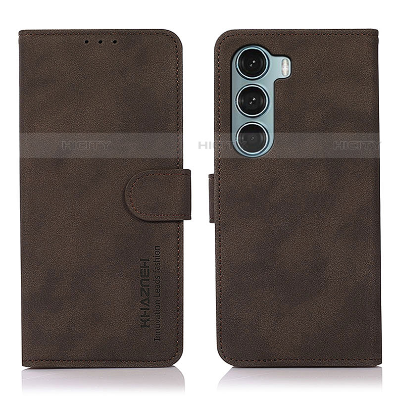 Funda de Cuero Cartera con Soporte Carcasa D08Y para Motorola Moto G200 5G Marron