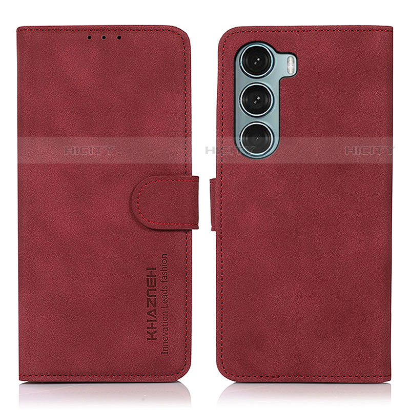 Funda de Cuero Cartera con Soporte Carcasa D08Y para Motorola Moto G200 5G Rojo