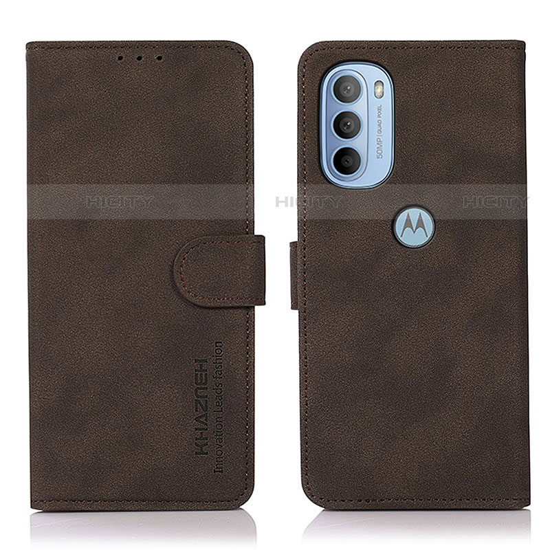 Funda de Cuero Cartera con Soporte Carcasa D08Y para Motorola Moto G41 Marron