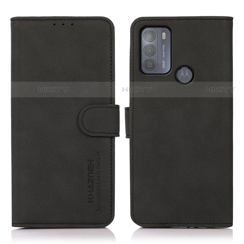 Funda de Cuero Cartera con Soporte Carcasa D08Y para Motorola Moto G50 Negro