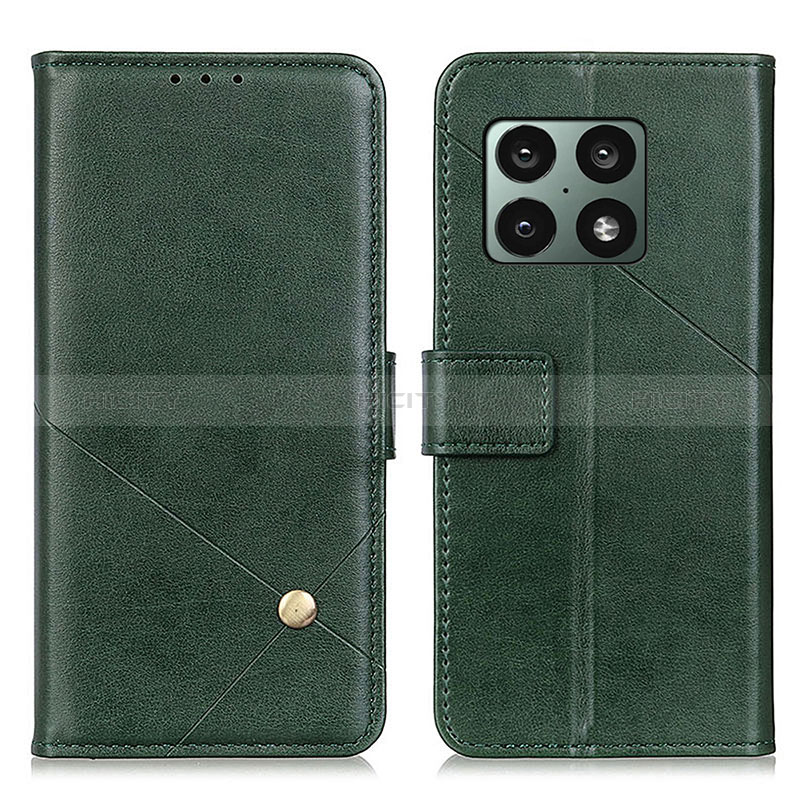 Funda de Cuero Cartera con Soporte Carcasa D08Y para OnePlus 10 Pro 5G Verde