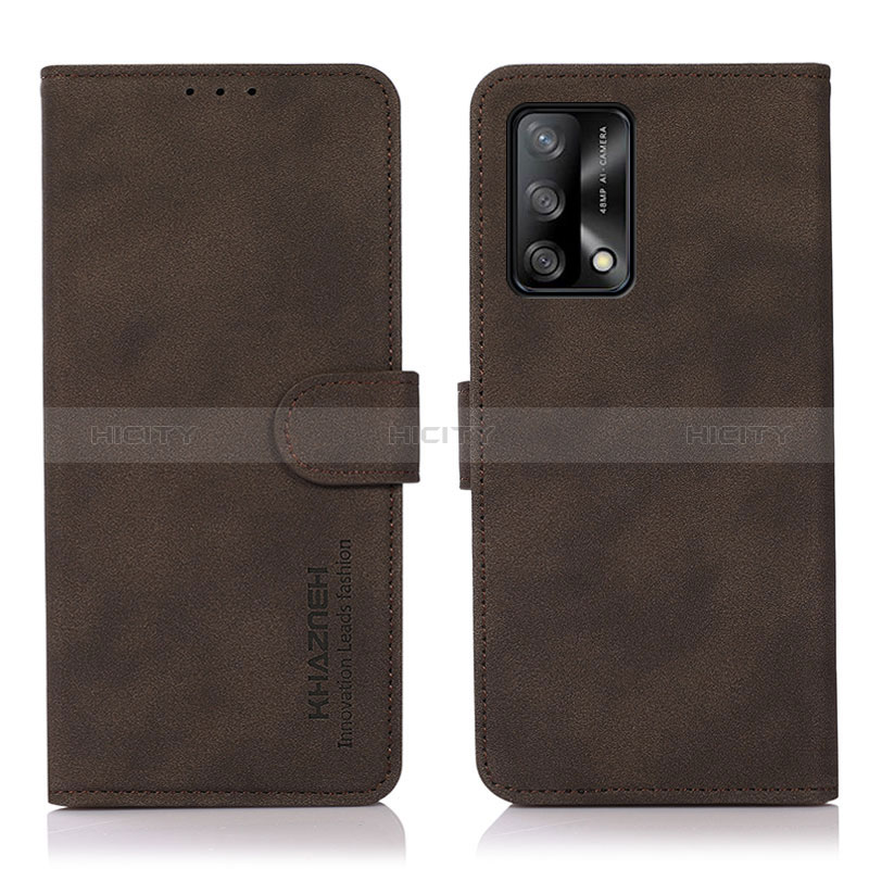 Funda de Cuero Cartera con Soporte Carcasa D08Y para Oppo F19 Marron