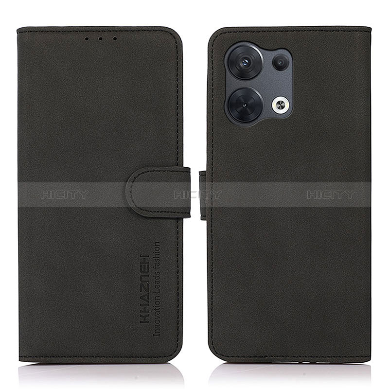 Funda de Cuero Cartera con Soporte Carcasa D08Y para Oppo Reno9 Pro+ Plus 5G Negro