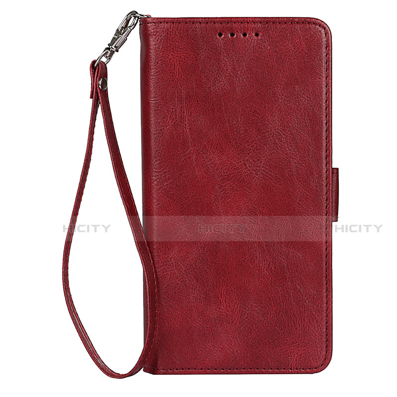 Funda de Cuero Cartera con Soporte Carcasa D09T para Samsung Galaxy S21 5G Rojo