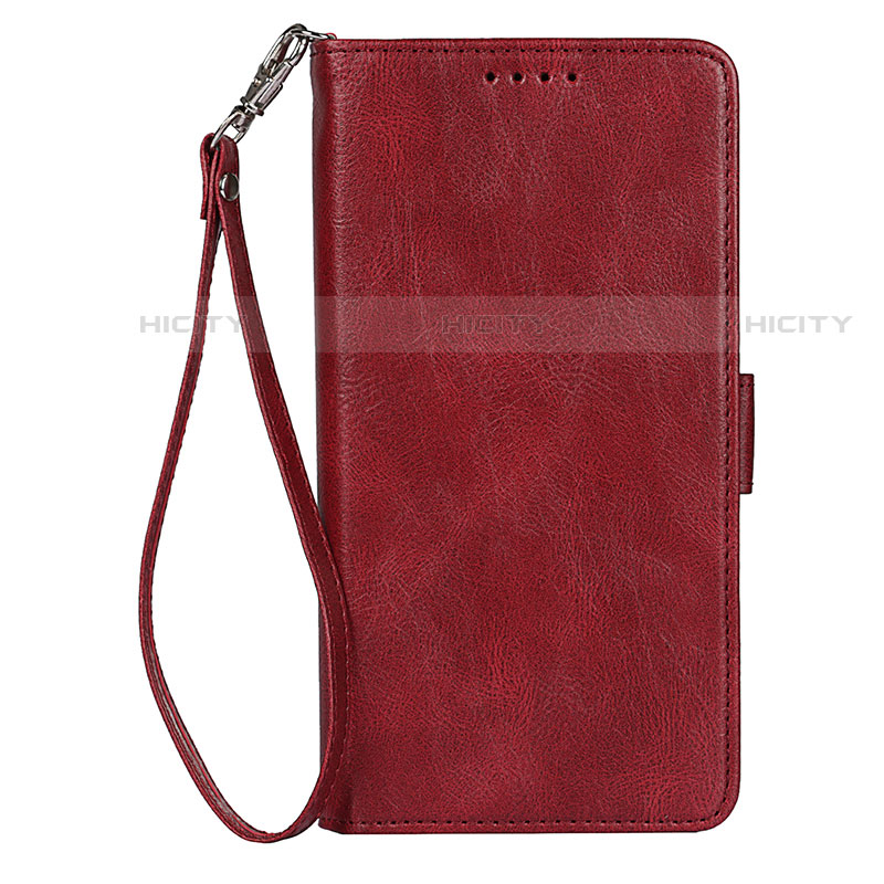 Funda de Cuero Cartera con Soporte Carcasa D09T para Samsung Galaxy S21 Plus 5G Rojo