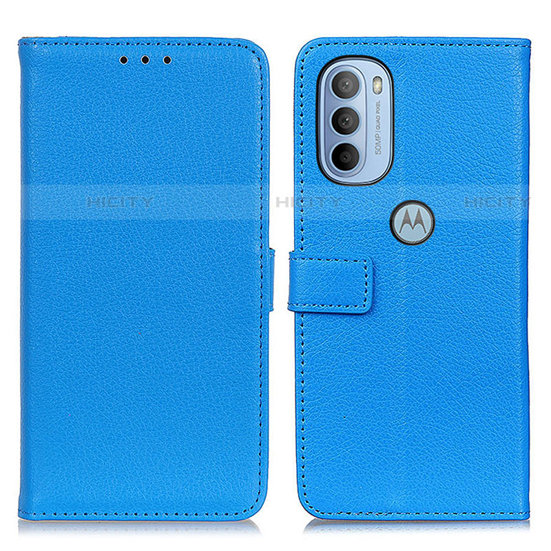 Funda de Cuero Cartera con Soporte Carcasa D09Y para Motorola Moto G41 Azul Cielo