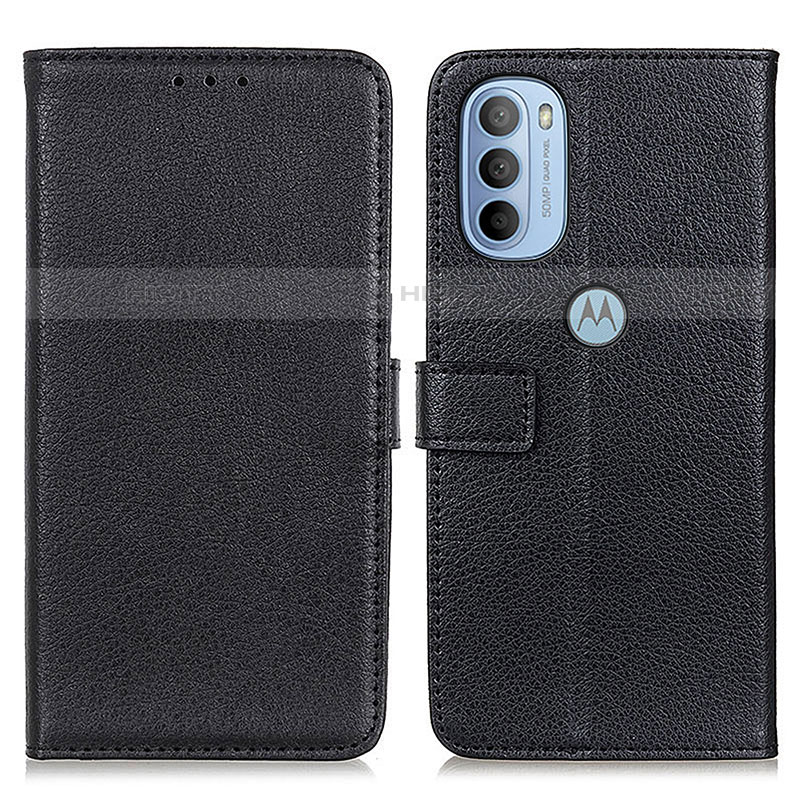 Funda de Cuero Cartera con Soporte Carcasa D09Y para Motorola Moto G41 Negro