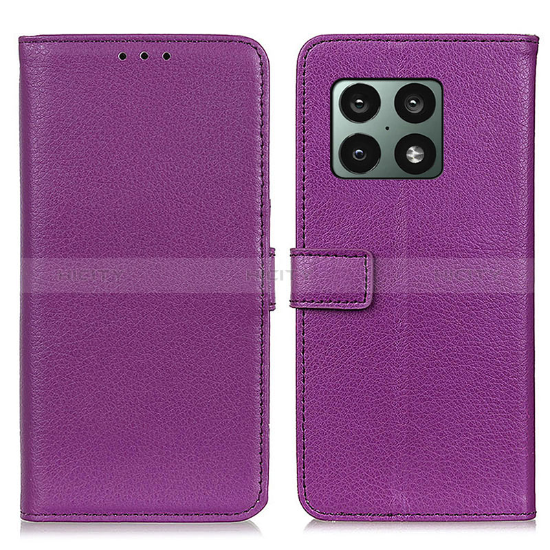 Funda de Cuero Cartera con Soporte Carcasa D09Y para OnePlus 10 Pro 5G Morado