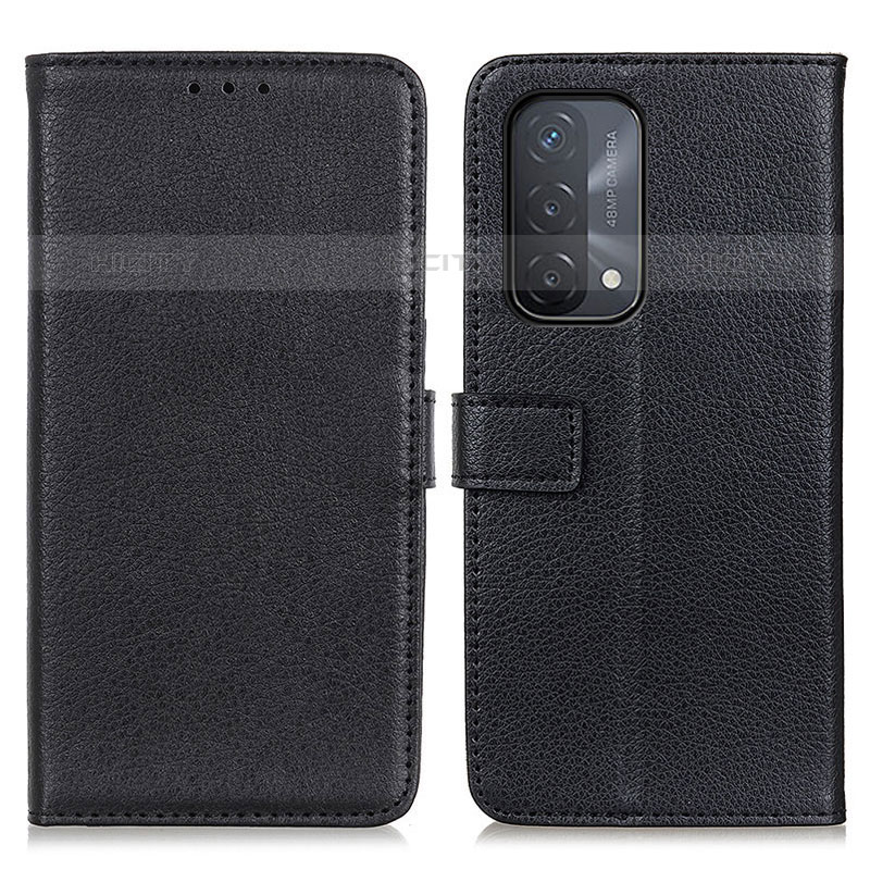 Funda de Cuero Cartera con Soporte Carcasa D09Y para OnePlus Nord N200 5G Negro