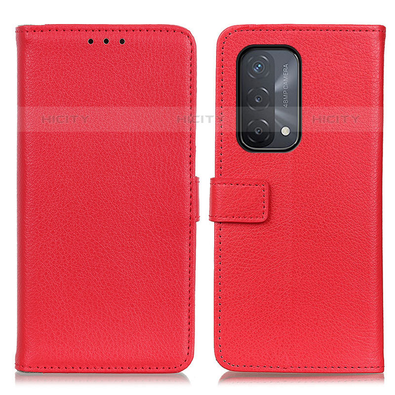 Funda de Cuero Cartera con Soporte Carcasa D09Y para OnePlus Nord N200 5G Rojo