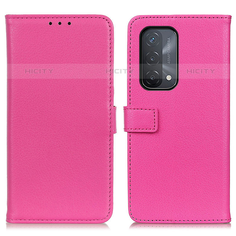 Funda de Cuero Cartera con Soporte Carcasa D09Y para OnePlus Nord N200 5G Rosa Roja