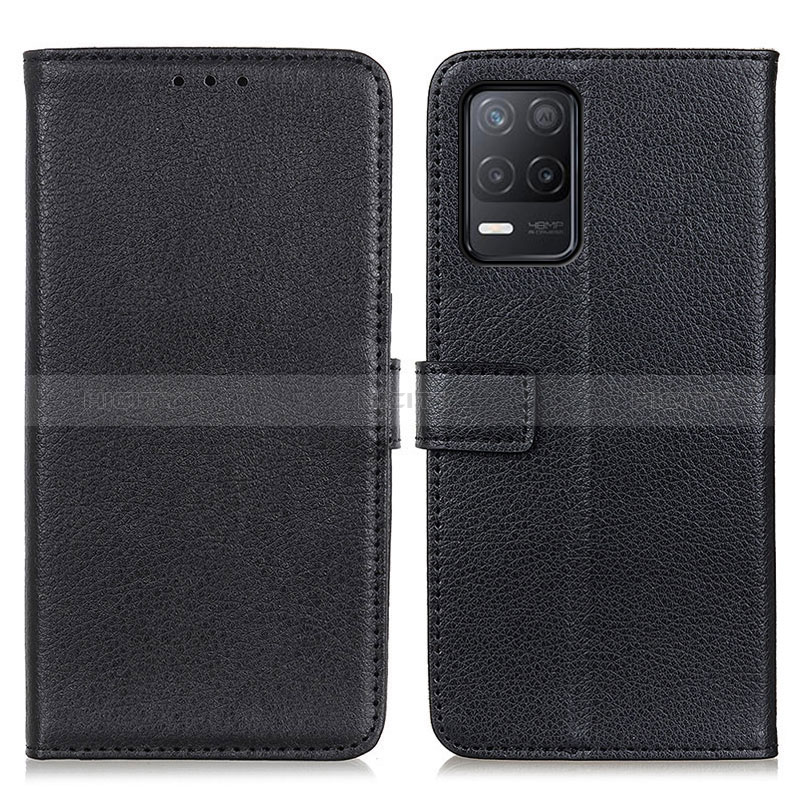 Funda de Cuero Cartera con Soporte Carcasa D09Y para Realme 8 5G Negro