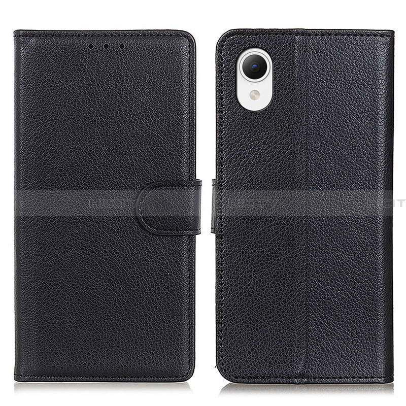 Funda de Cuero Cartera con Soporte Carcasa D09Y para Samsung Galaxy A23 5G SC-56C Negro