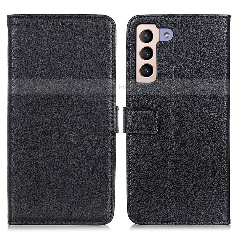 Funda de Cuero Cartera con Soporte Carcasa D09Y para Samsung Galaxy S21 5G Negro