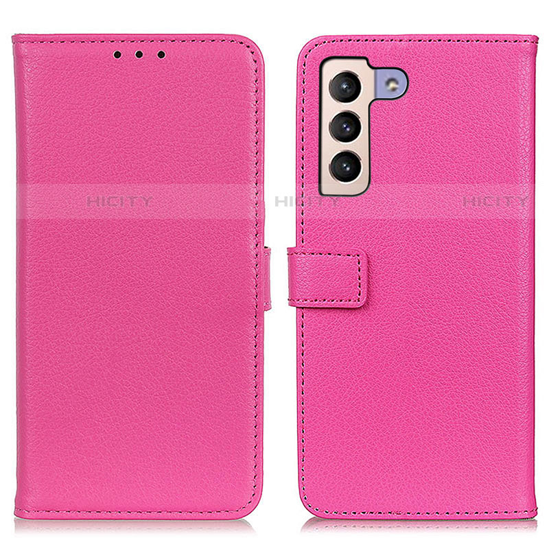 Funda de Cuero Cartera con Soporte Carcasa D09Y para Samsung Galaxy S21 FE 5G Rosa Roja