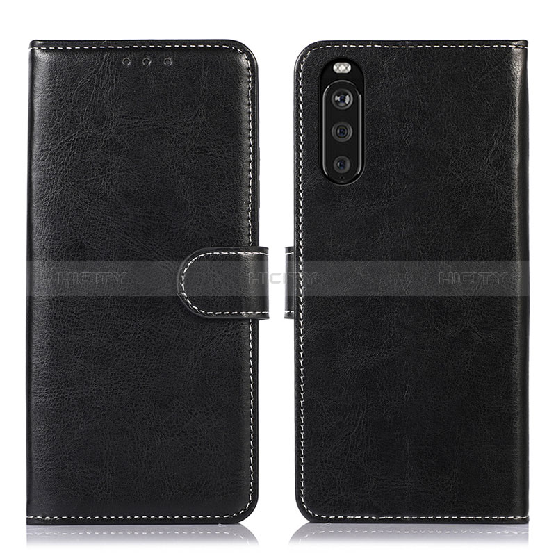 Funda de Cuero Cartera con Soporte Carcasa D10Y para Sony Xperia 10 III Lite Negro