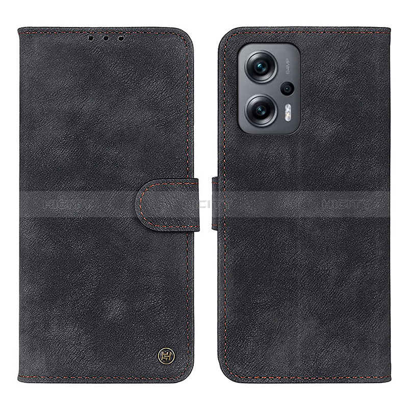 Funda de Cuero Cartera con Soporte Carcasa D10Y para Xiaomi Redmi Note 12 Turbo 5G Negro