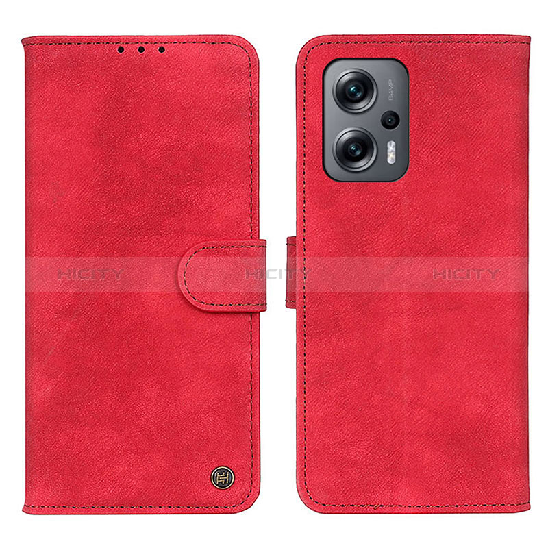 Funda de Cuero Cartera con Soporte Carcasa D10Y para Xiaomi Redmi Note 12 Turbo 5G Rojo