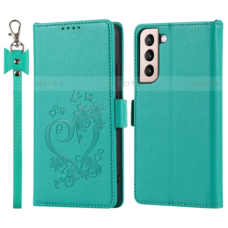 Funda de Cuero Cartera con Soporte Carcasa D11T para Samsung Galaxy S22 Plus 5G Verde