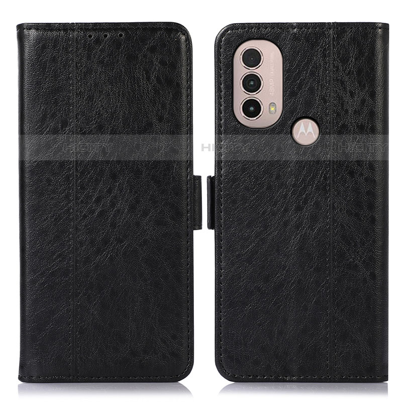 Funda de Cuero Cartera con Soporte Carcasa D11Y para Motorola Moto E30 Negro