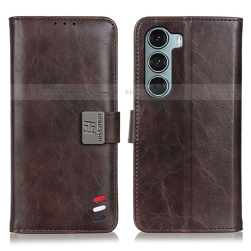 Funda de Cuero Cartera con Soporte Carcasa D11Y para Motorola Moto Edge S30 5G Marron