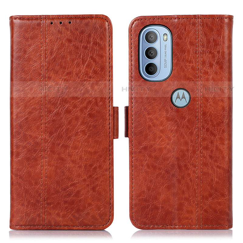 Funda de Cuero Cartera con Soporte Carcasa D11Y para Motorola Moto G31 Marron